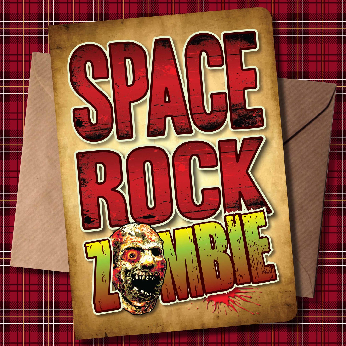 Space Rock Zombie - Art Print + Birthday Card + Metal Pin Badge