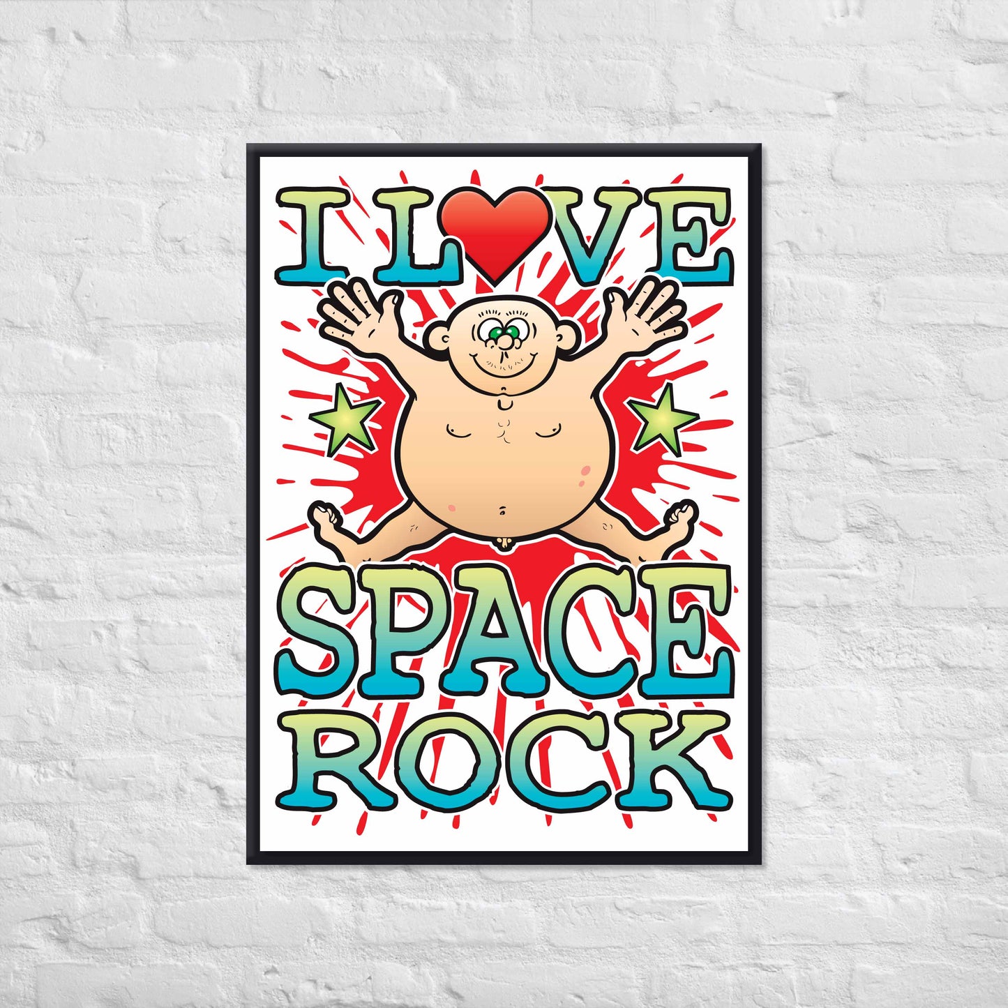 Space Rock 50x70cm Wall Art / Love Music Poster