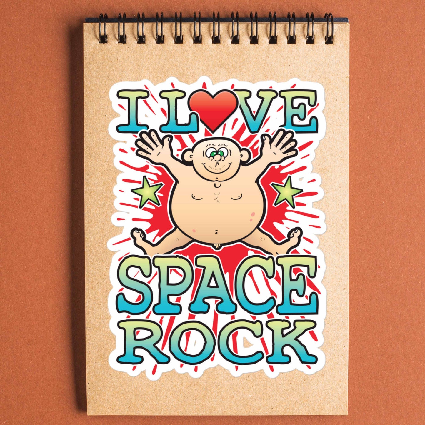 Space Rock Vinyl Kiss-Cut Sticker / 14 x 10cm