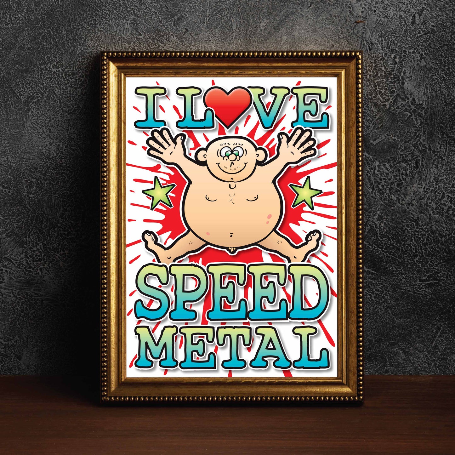 Speed Metal Art Print / Love Music Poster / Wall Décor / Rock Guru