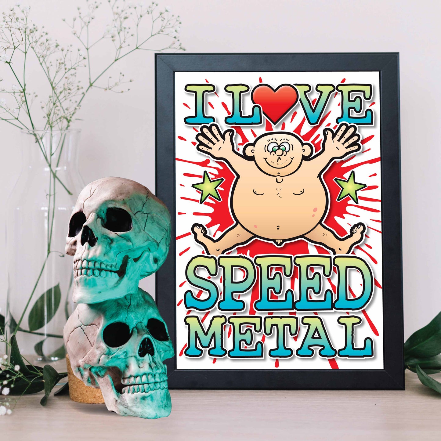 Speed Metal Art Print / Love Music Poster / Wall Décor / Rock Guru