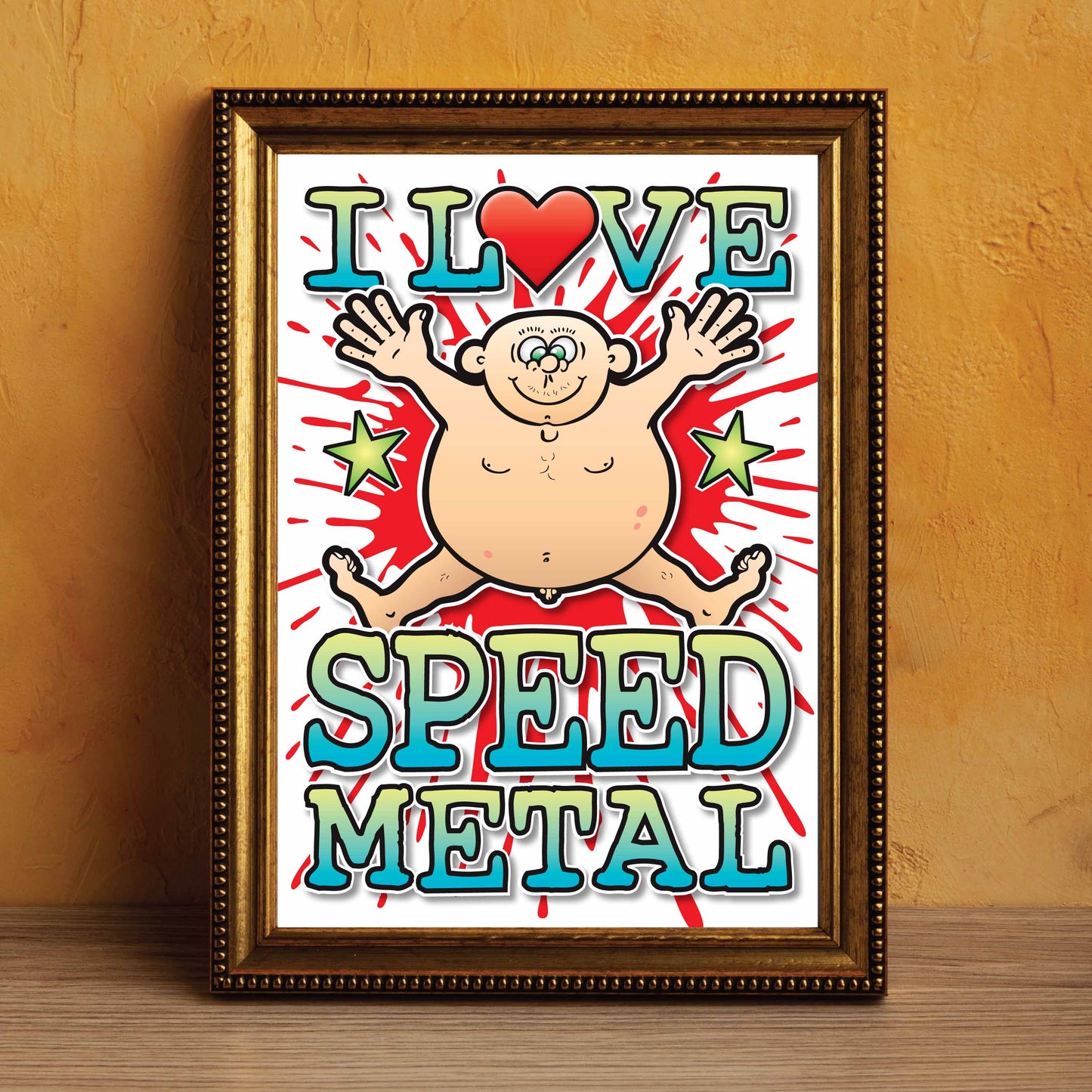 Speed Metal Art Print / Love Music Poster / Wall Décor / Rock Guru