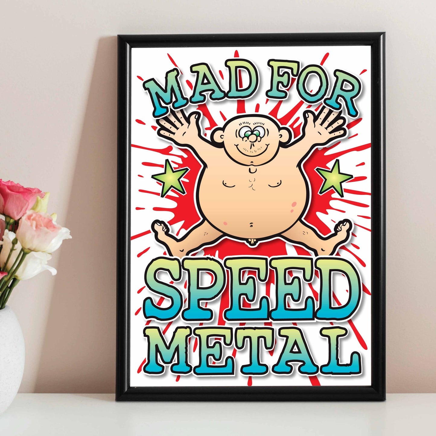 Speed Metal Art Print / Mad For Music Poster / Wall Décor