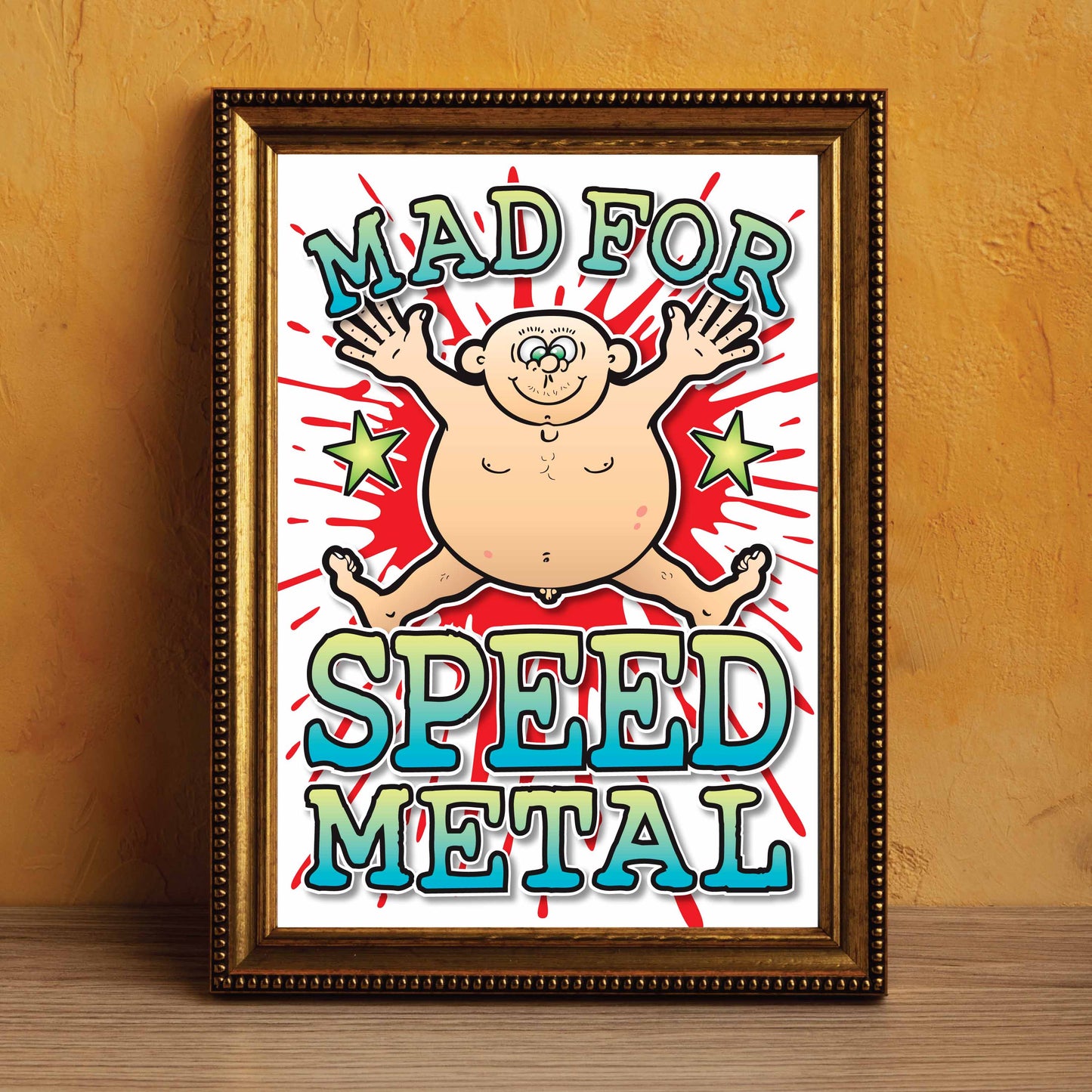 Speed Metal Art Print / Mad For Music Poster / Wall Décor