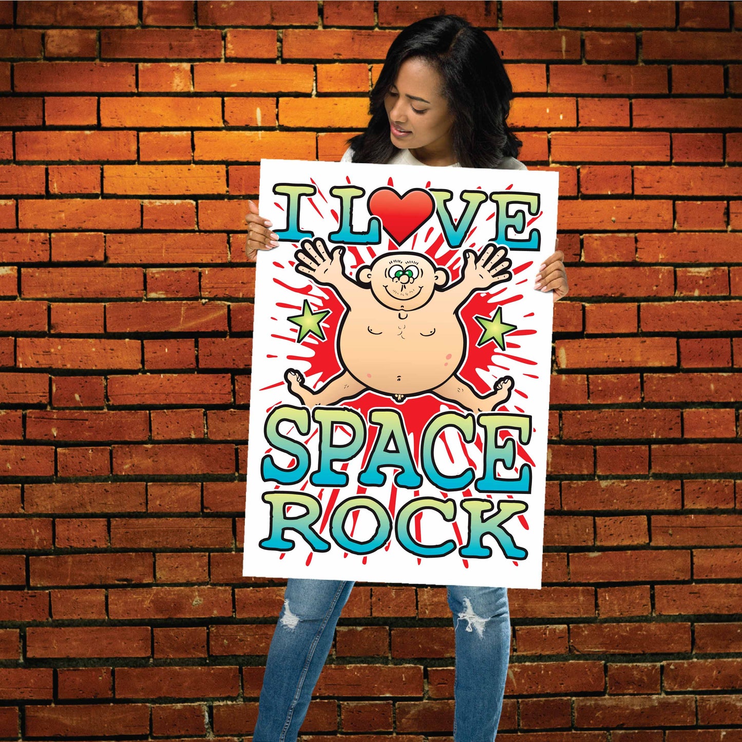 Space Rock 50x70cm Wall Art / Love Music Poster