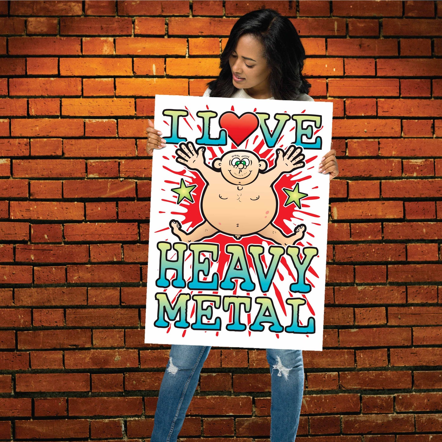 Heavy Metal 50x70cm Wall Art / Love Music Poster