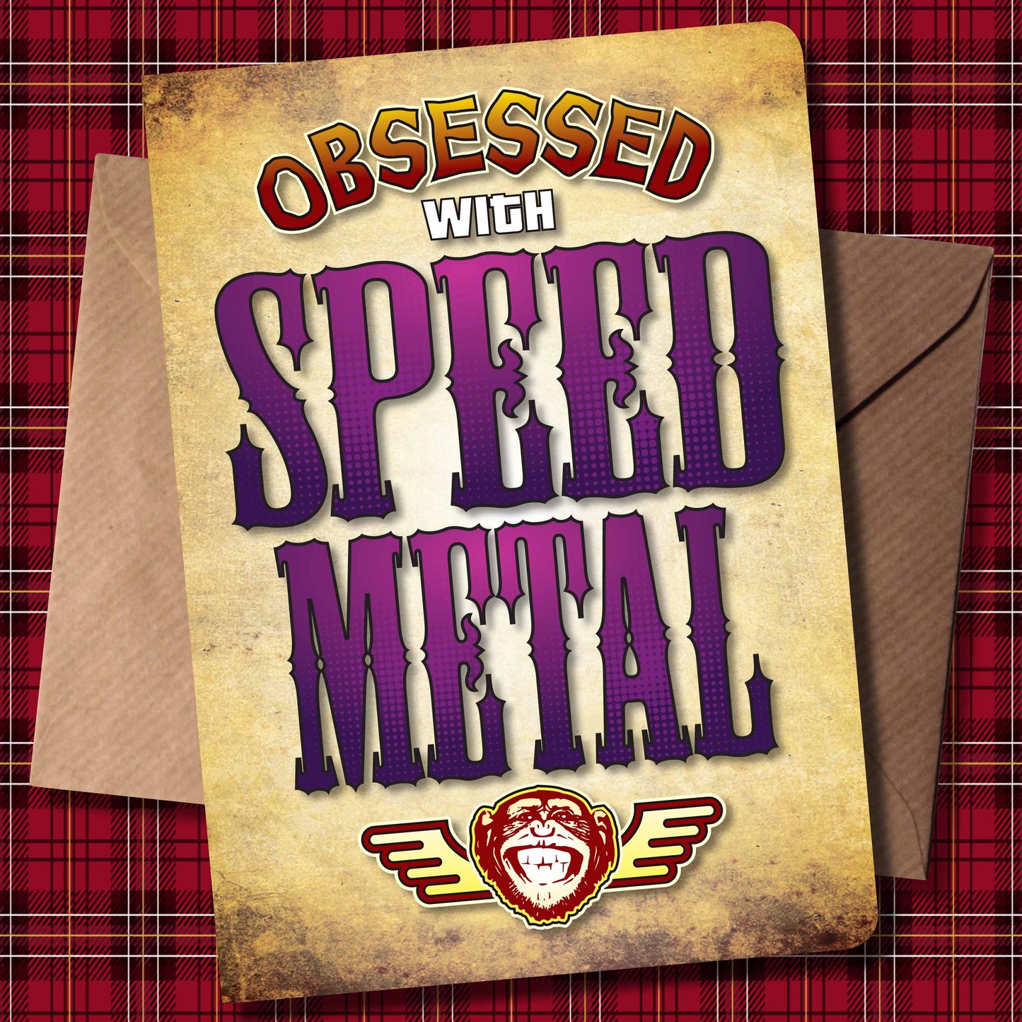 Speed Metal - Obsessed Art Poster + Birthday / Greetings Card