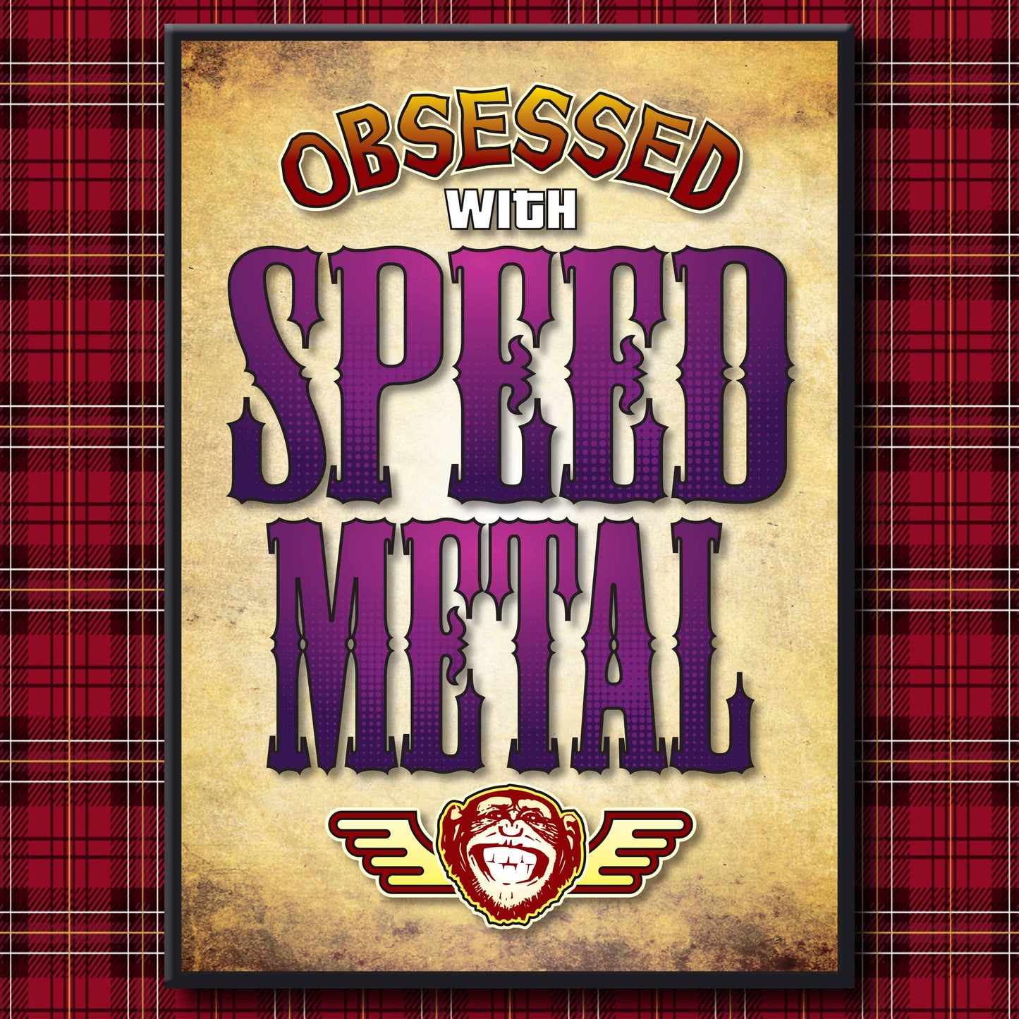 Speed Metal - Obsessed Art Poster + Birthday / Greetings Card