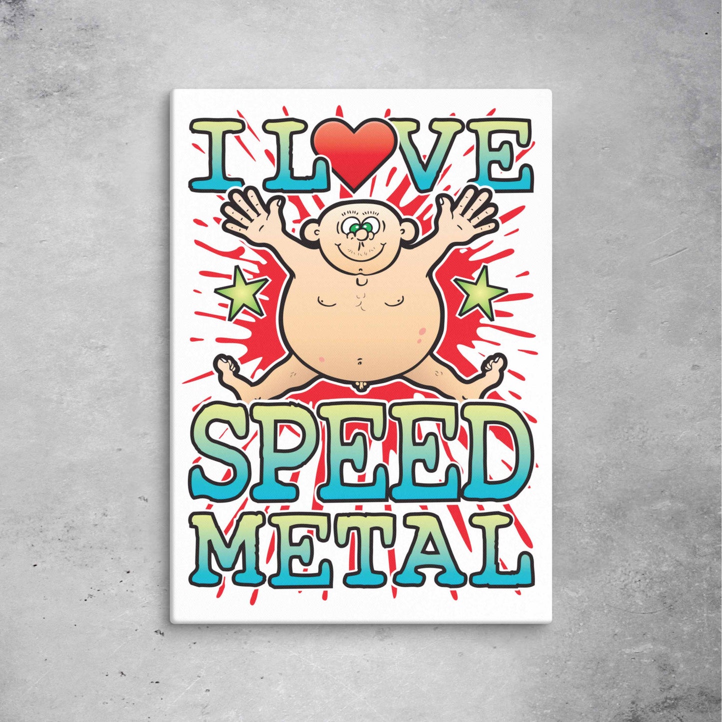 Speed Metal 51x71cm Canvas Print