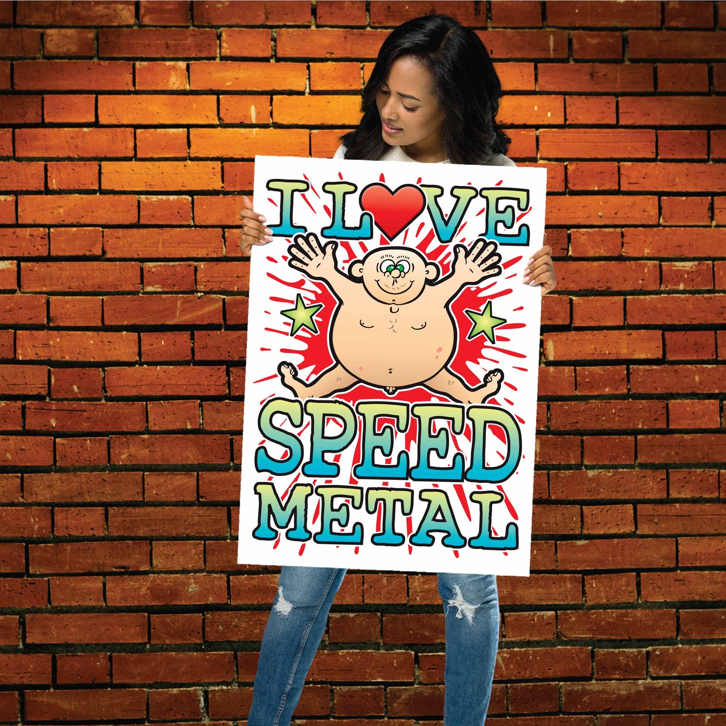Speed Metal 50x70cm Wall Art / Love Music Poster