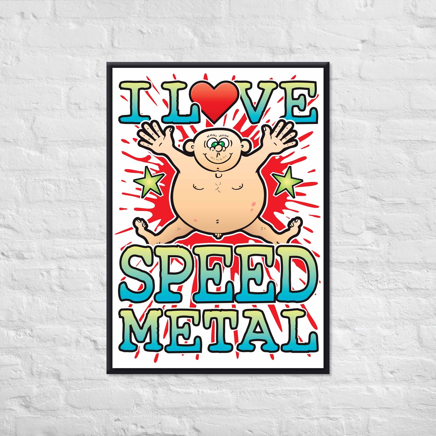 Speed Metal 50x70cm Wall Art / Love Music Poster