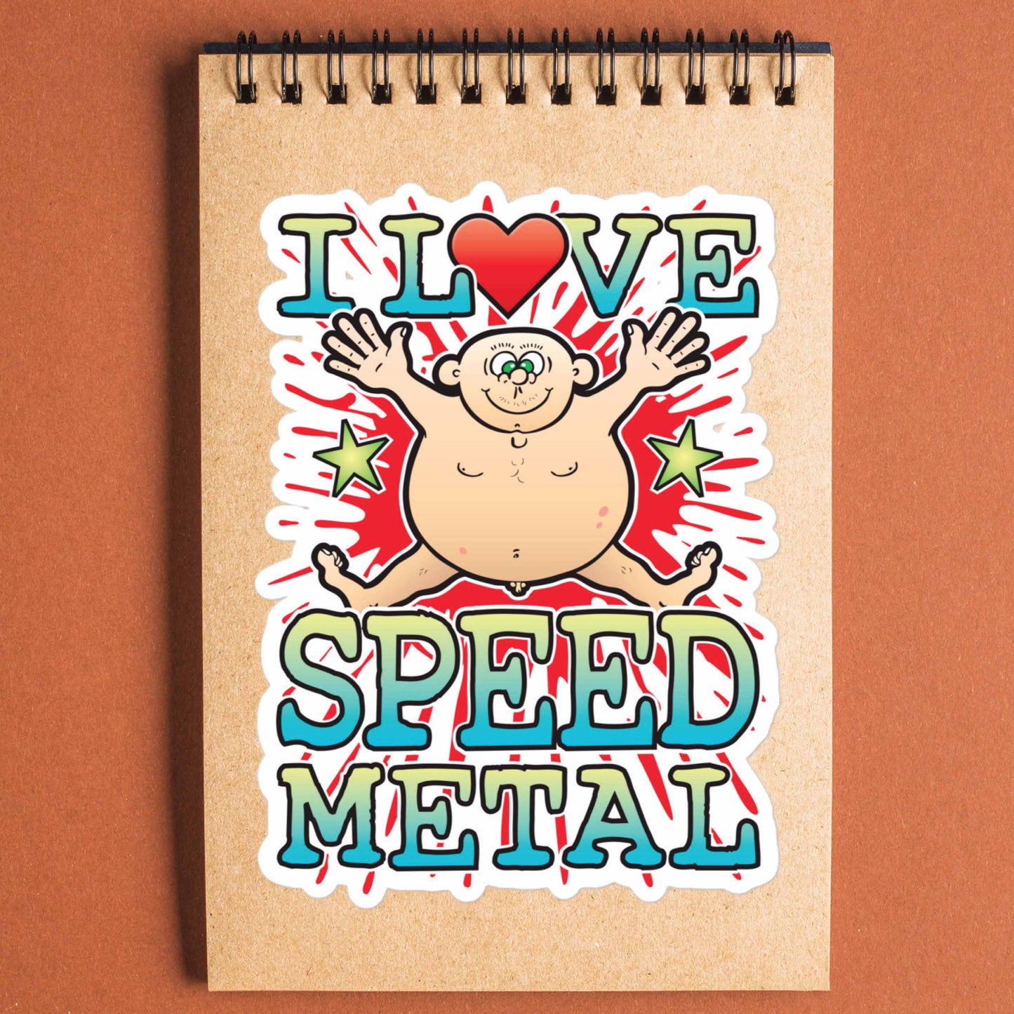 Speed Metal Vinyl Kiss-Cut Sticker / 14 x 10cm