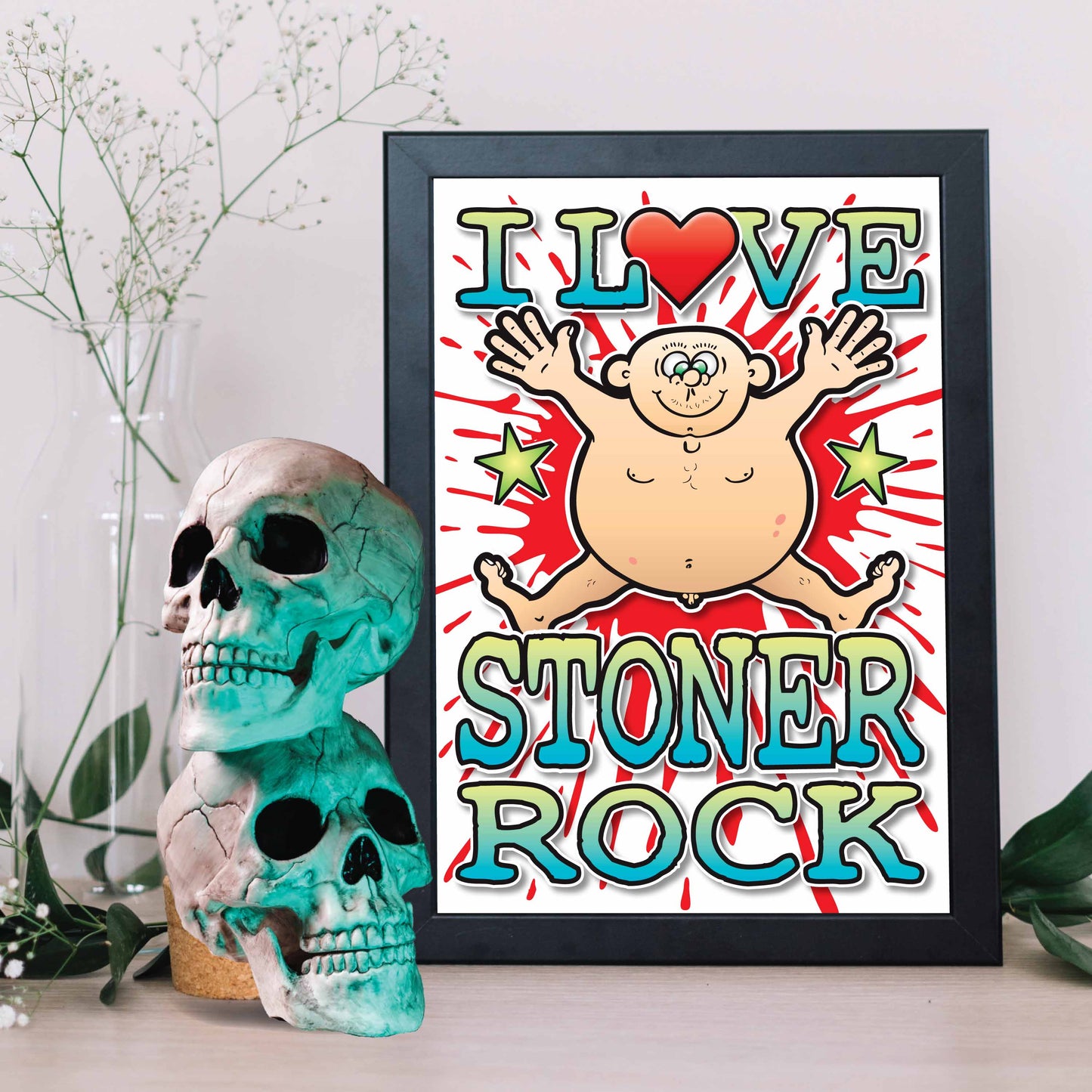 Stoner Rock Art Print / Love Music Poster / Wall Décor / Rock Guru