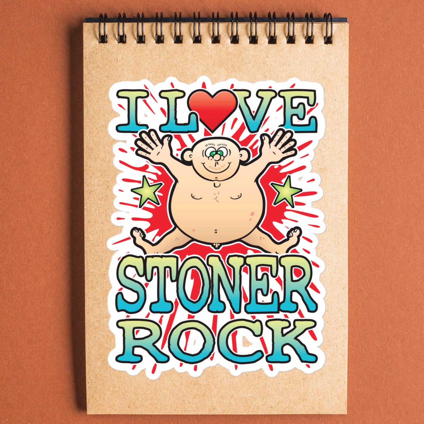 Stoner Rock Vinyl Kiss-Cut Sticker / 14 x 10cm