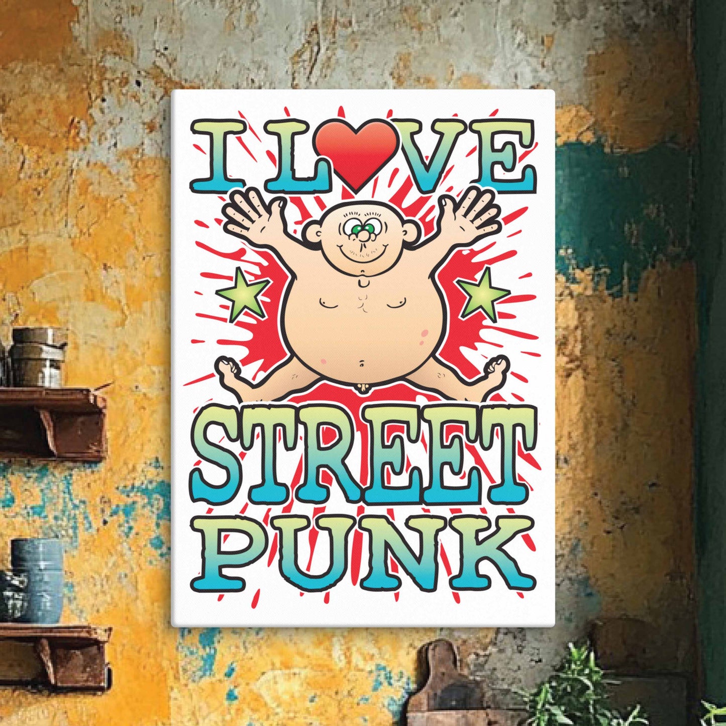 Street Punk 51x71cm Canvas Print