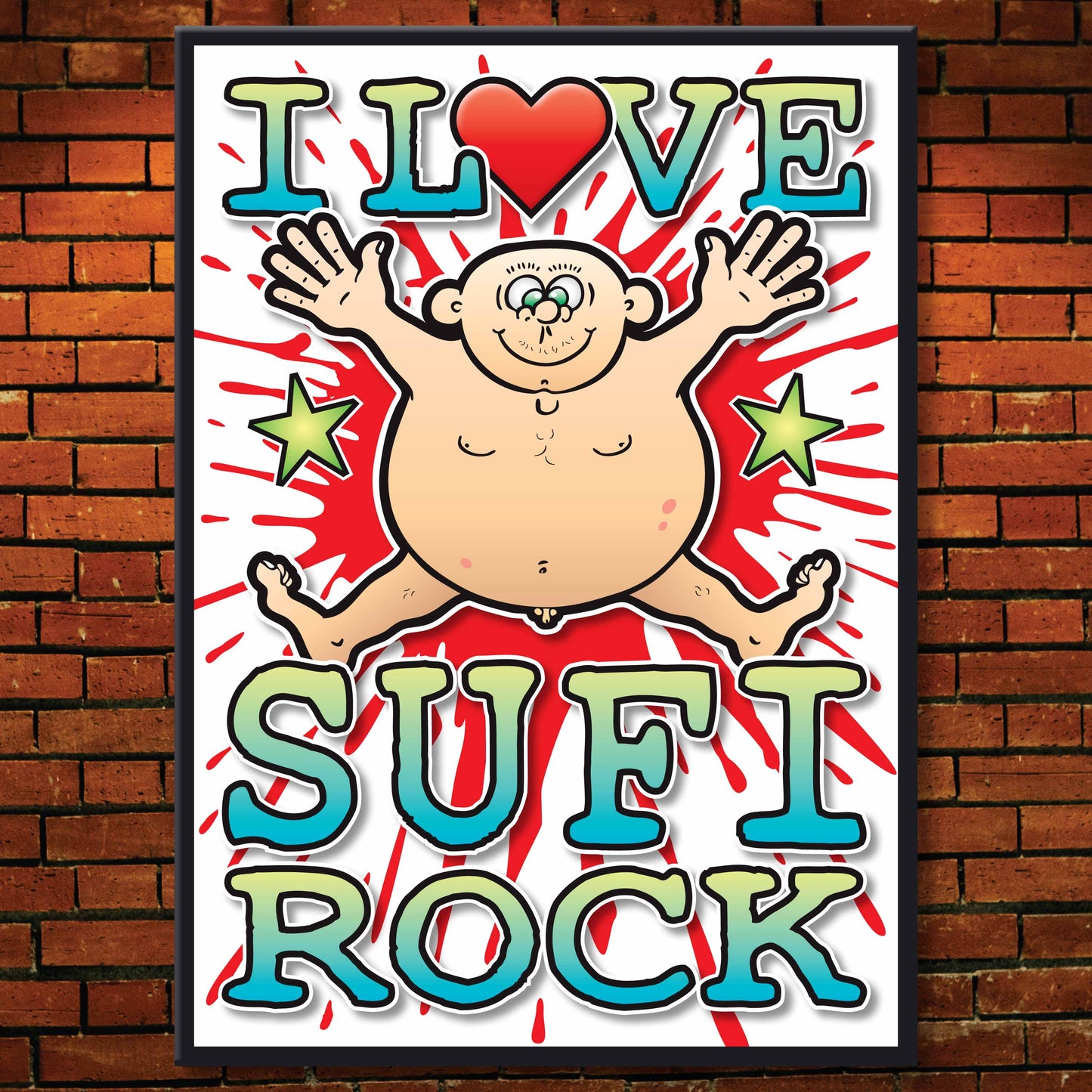 Sufi Rock Art Print / Love Music Poster / Wall Décor / Rock Guru