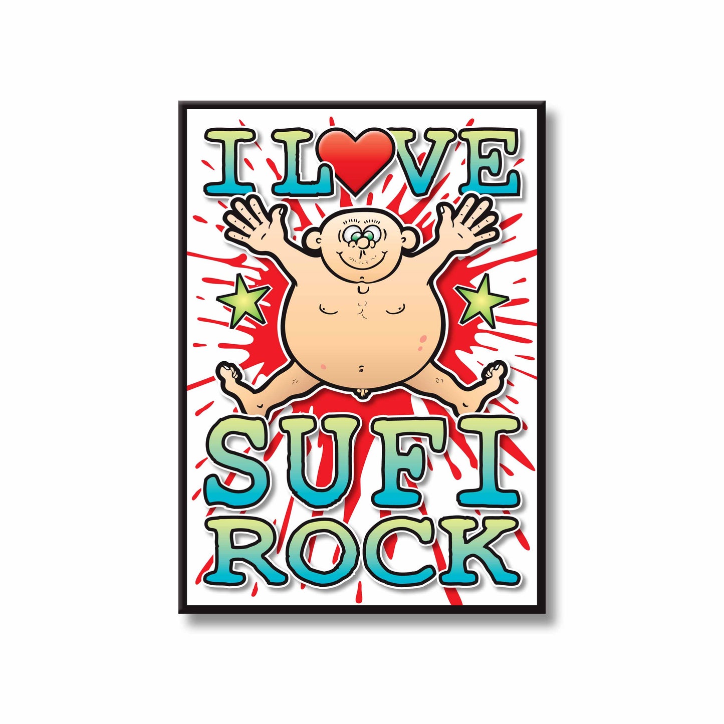 Sufi Rock Art Print / Love Music Poster / Wall Décor / Rock Guru