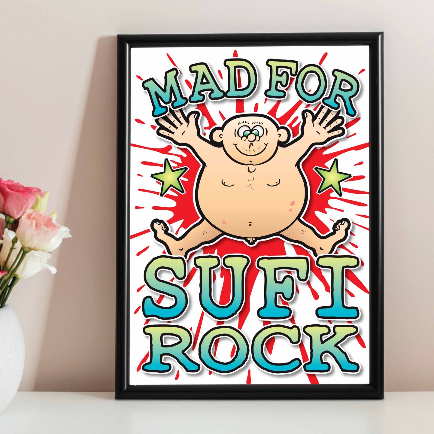 Sufi Rock Art Print / Mad For Music Poster / Wall Décor