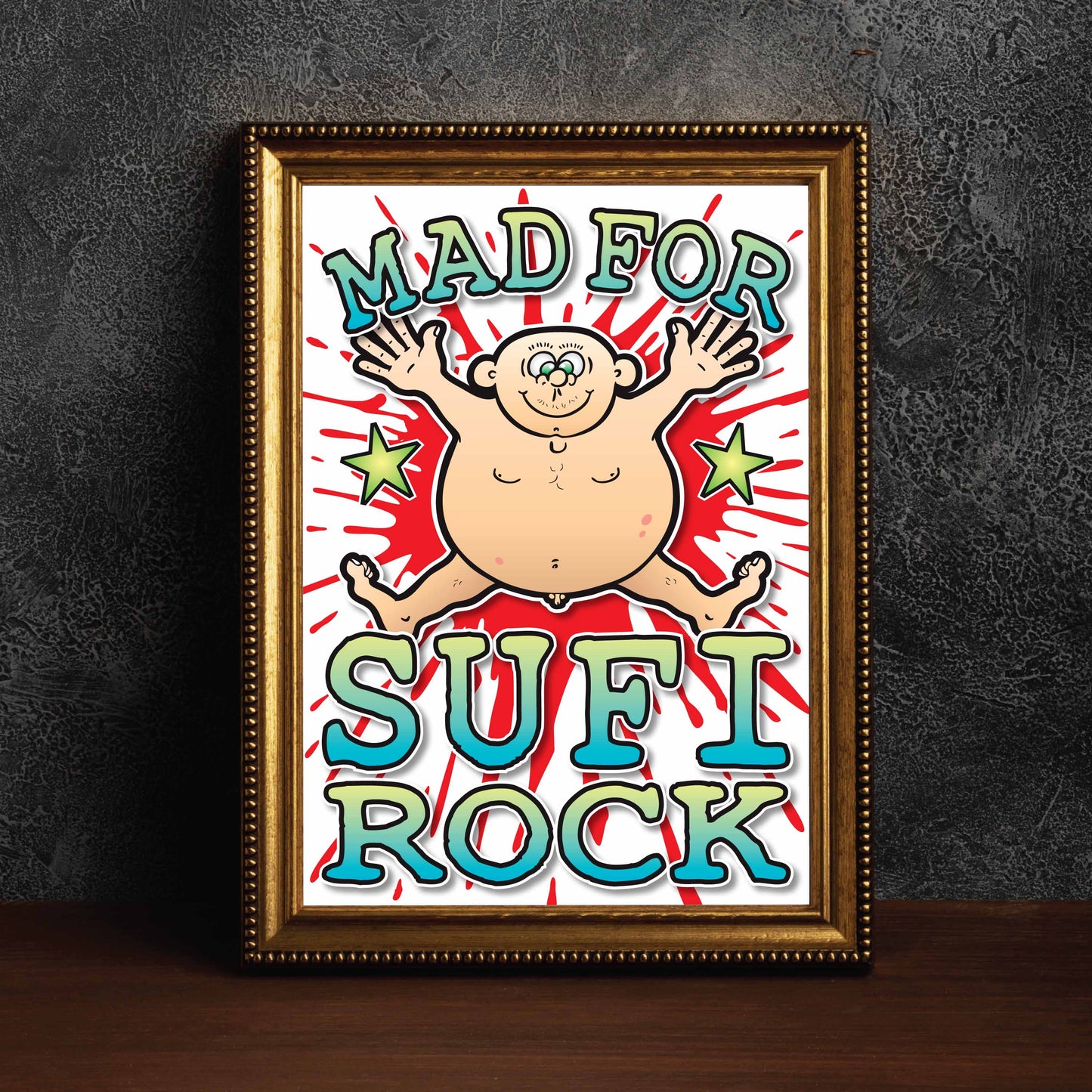 Sufi Rock Art Print / Mad For Music Poster / Wall Décor