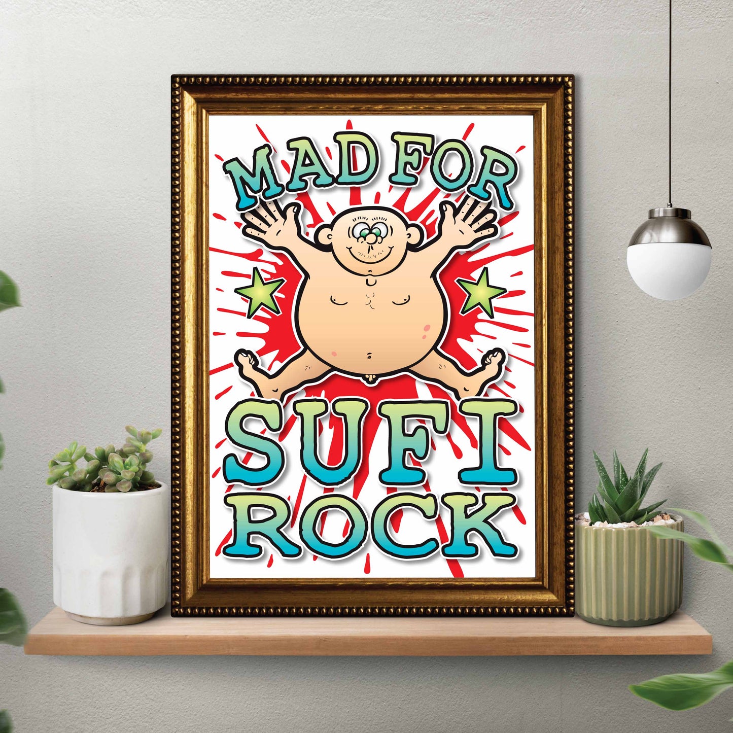 Sufi Rock Art Print / Mad For Music Poster / Wall Décor
