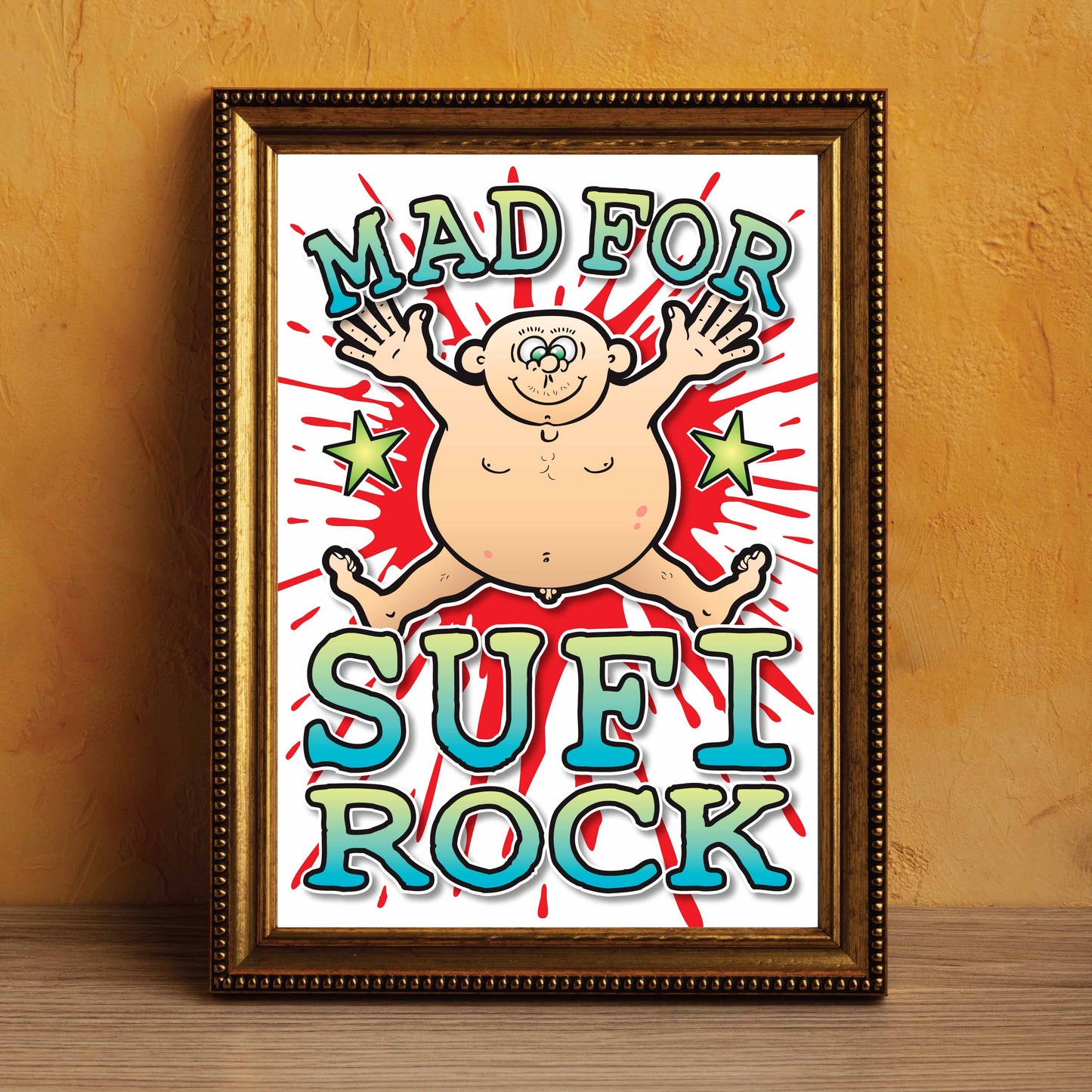 Sufi Rock Art Print / Mad For Music Poster / Wall Décor