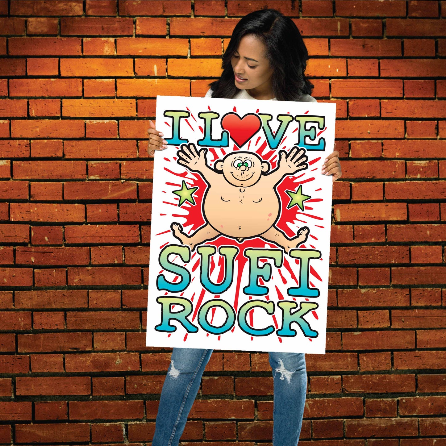 Sufi Rock 50x70cm Wall Art / Love Music Poster