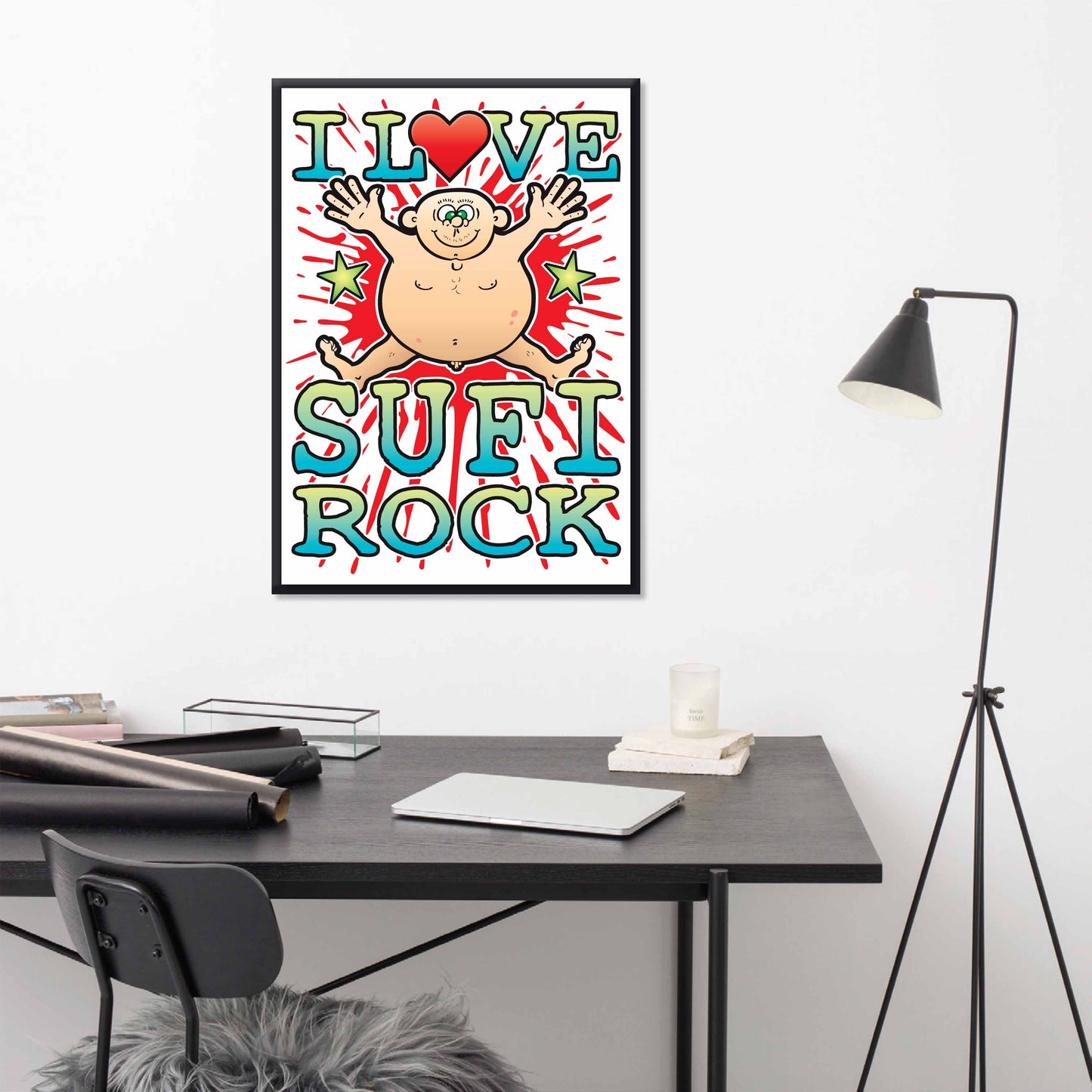Sufi Rock 50x70cm Wall Art / Love Music Poster