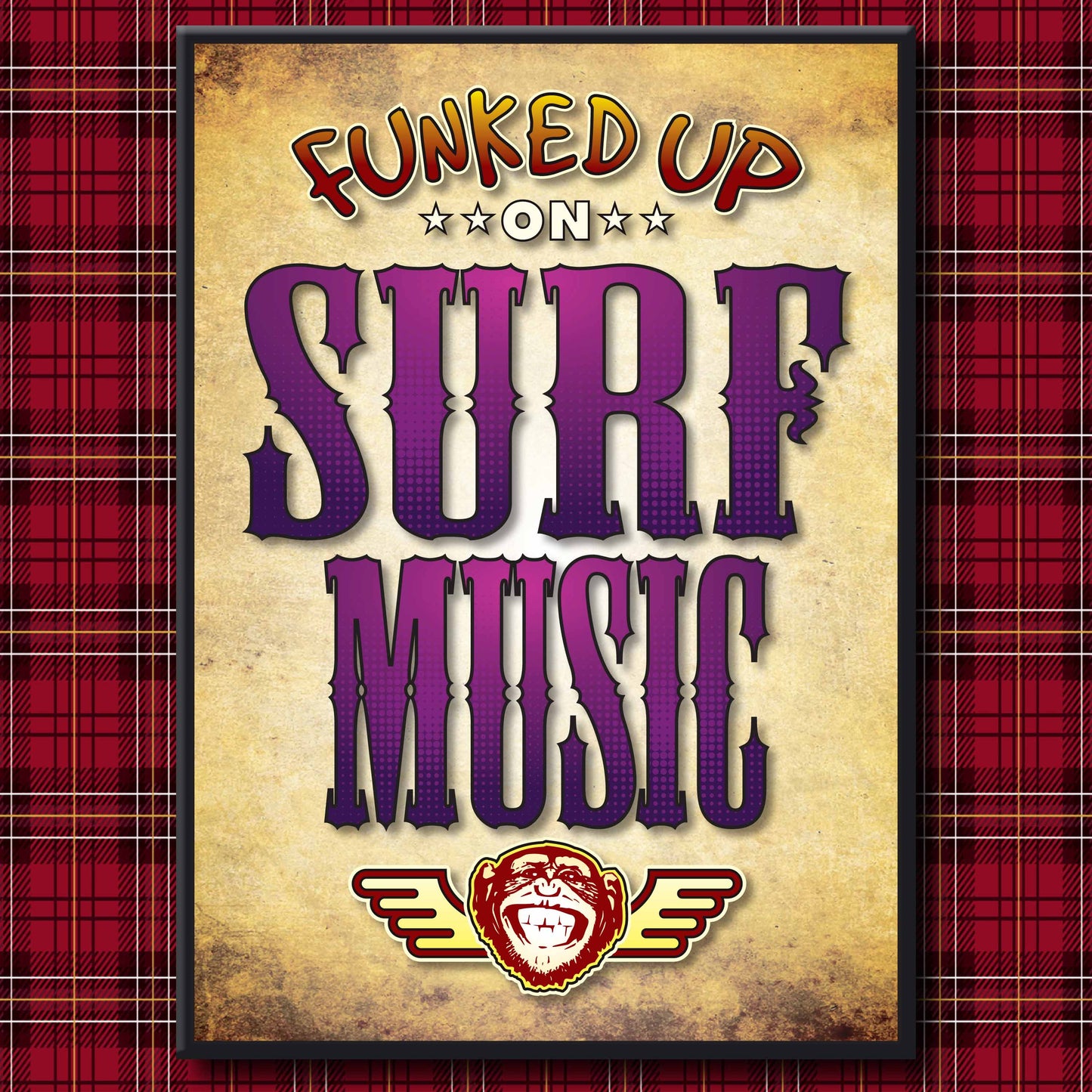 Surf Music Art Print / Poster / Birthday Card / Greetings Card
