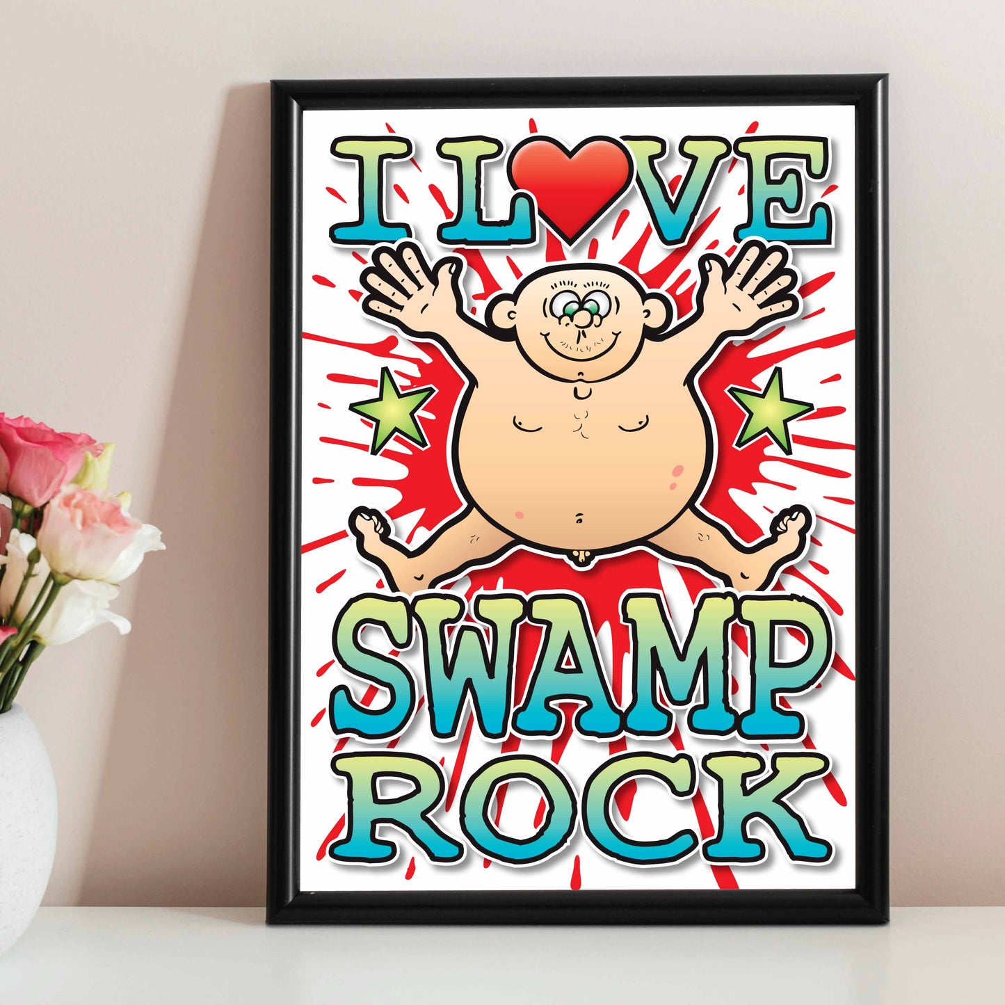 Swamp Rock Art Print / Love Music Poster / Wall Décor / Rock Guru