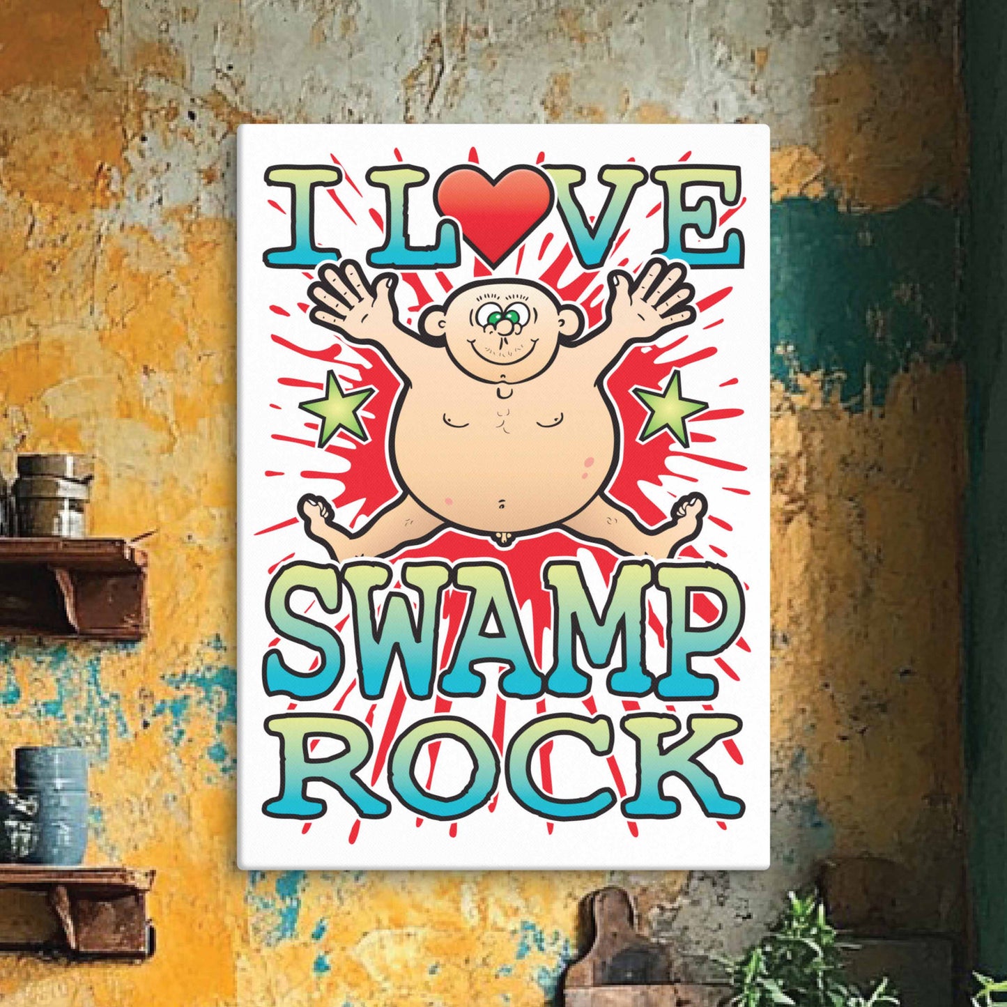 Swamp Rock 51x71cm Canvas Print