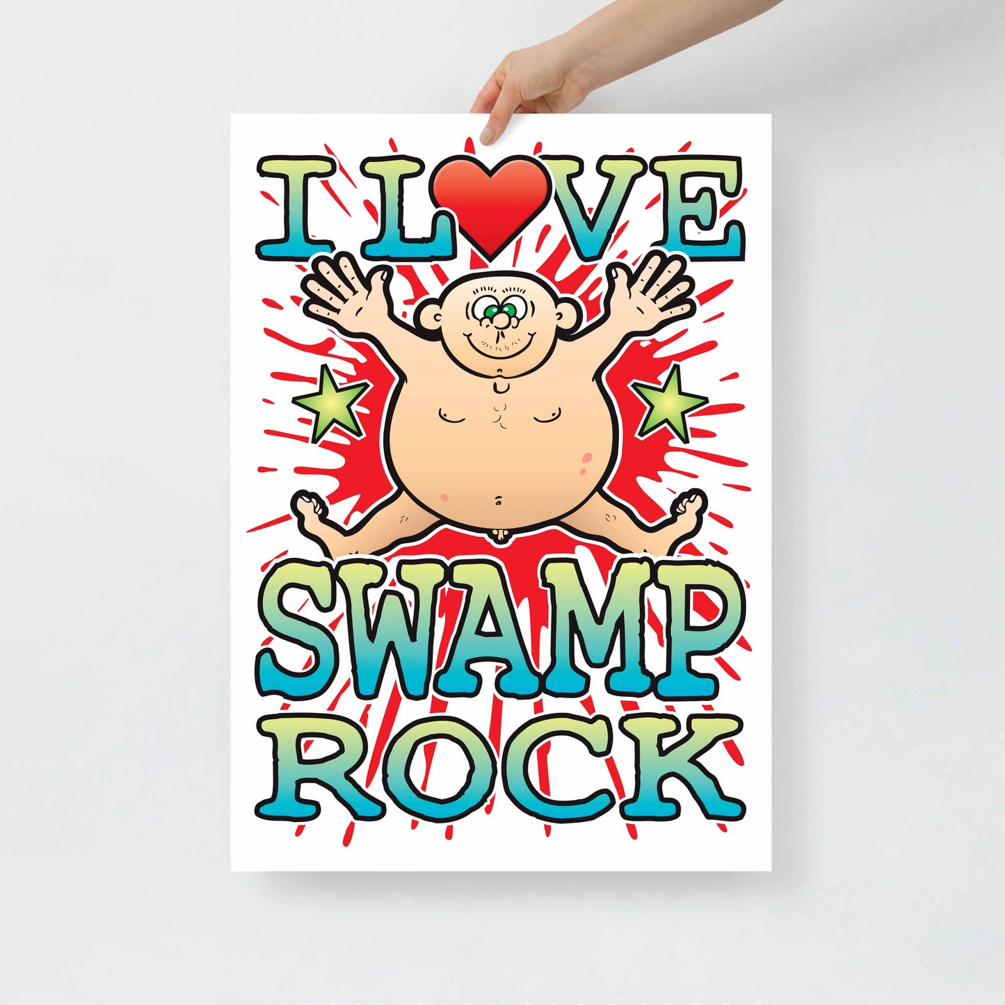 Swamp Rock 50x70cm Wall Art / Love Music Poster