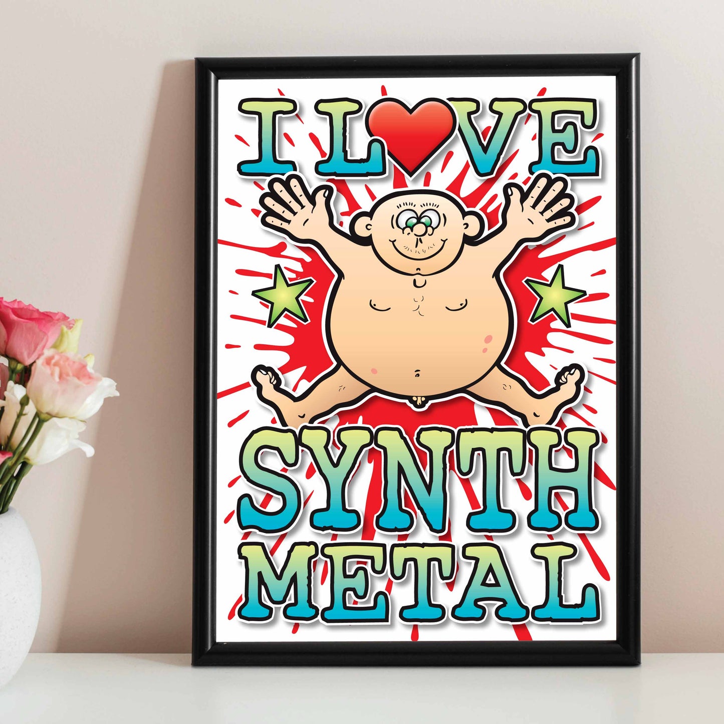 Synth Metal Art Print / Love Music Poster / Wall Décor / Rock Guru