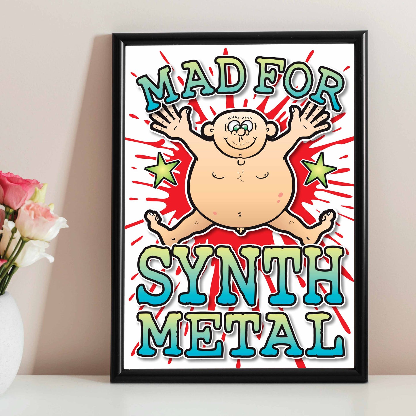Synth Metal Art Print / Mad For Music Poster / Wall Décor