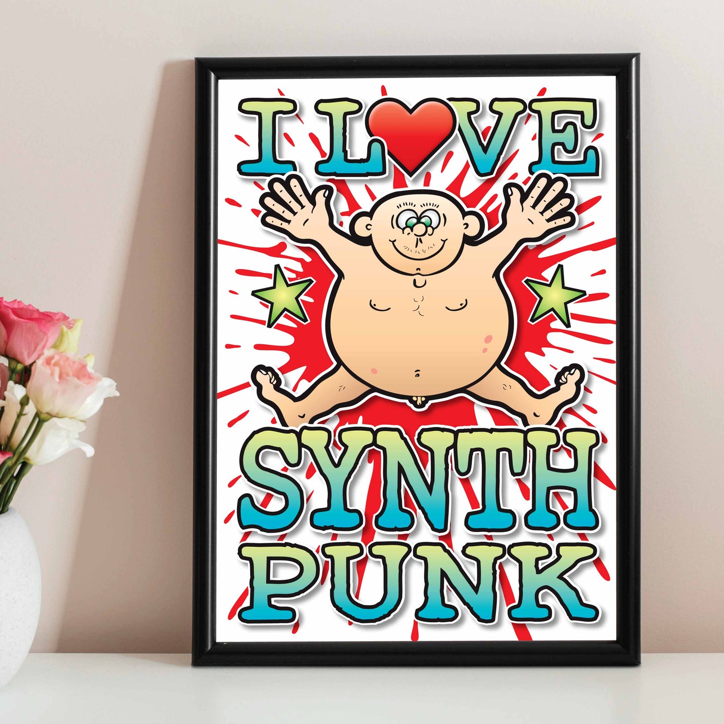 Synth Punk Art Print / Love Music Poster / Wall Décor / Rock Guru
