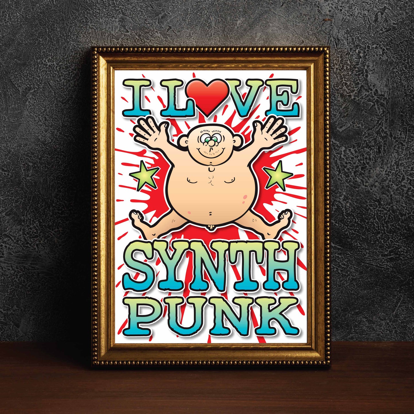 Synth Punk Art Print / Love Music Poster / Wall Décor / Rock Guru