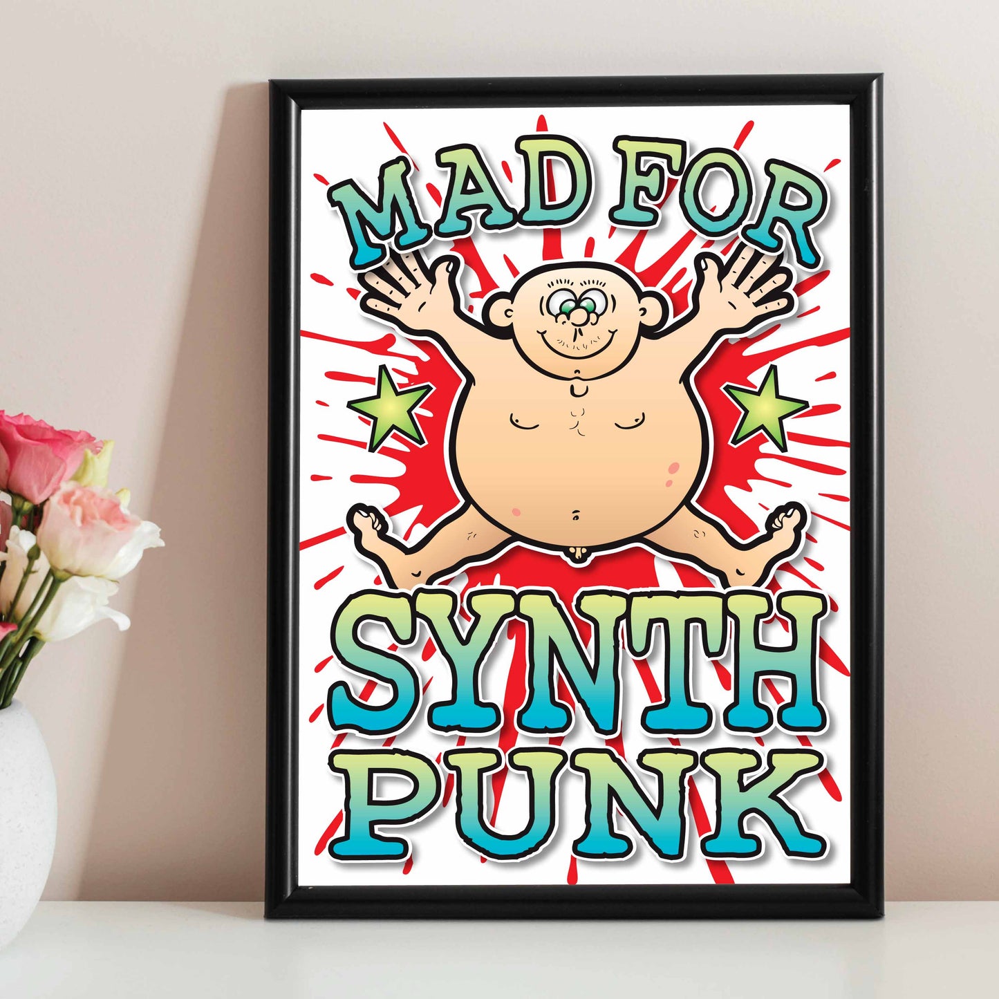 Synth Punk Art Print / Mad For Music Poster / Wall Décor