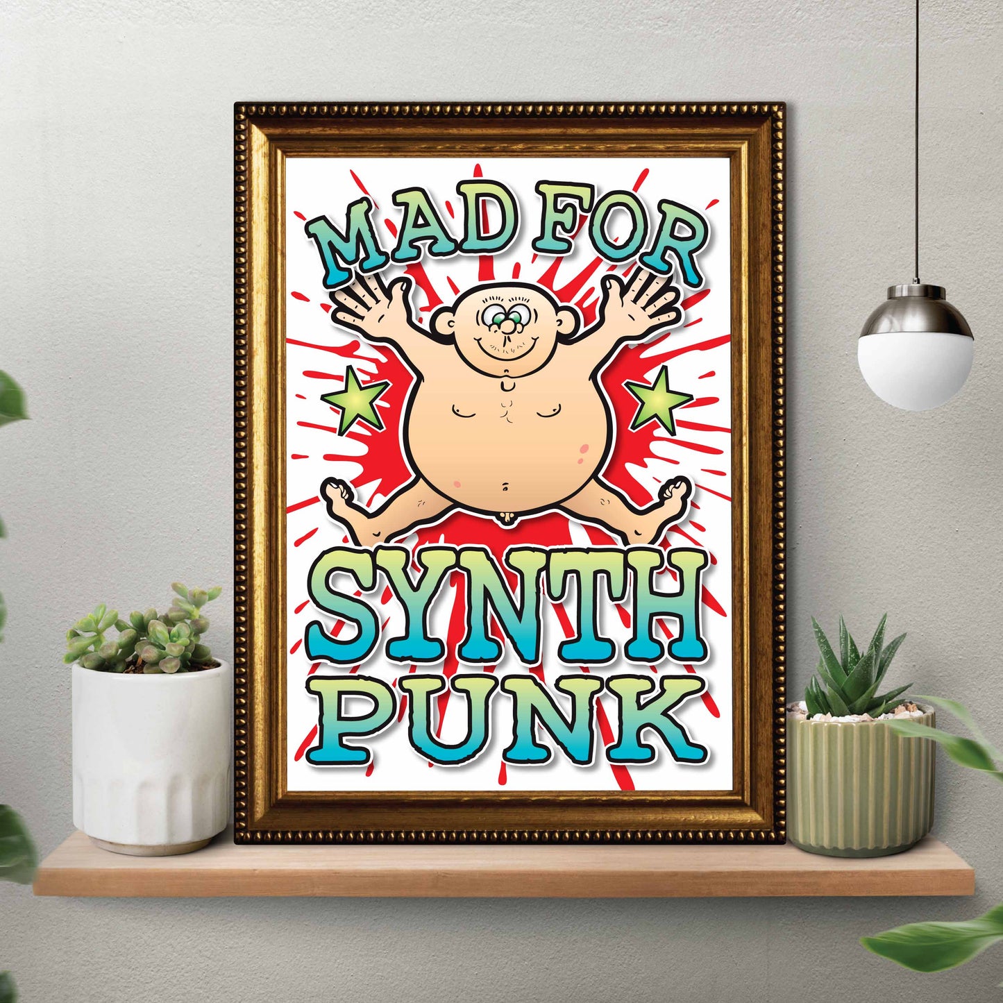 Synth Punk Art Print / Mad For Music Poster / Wall Décor