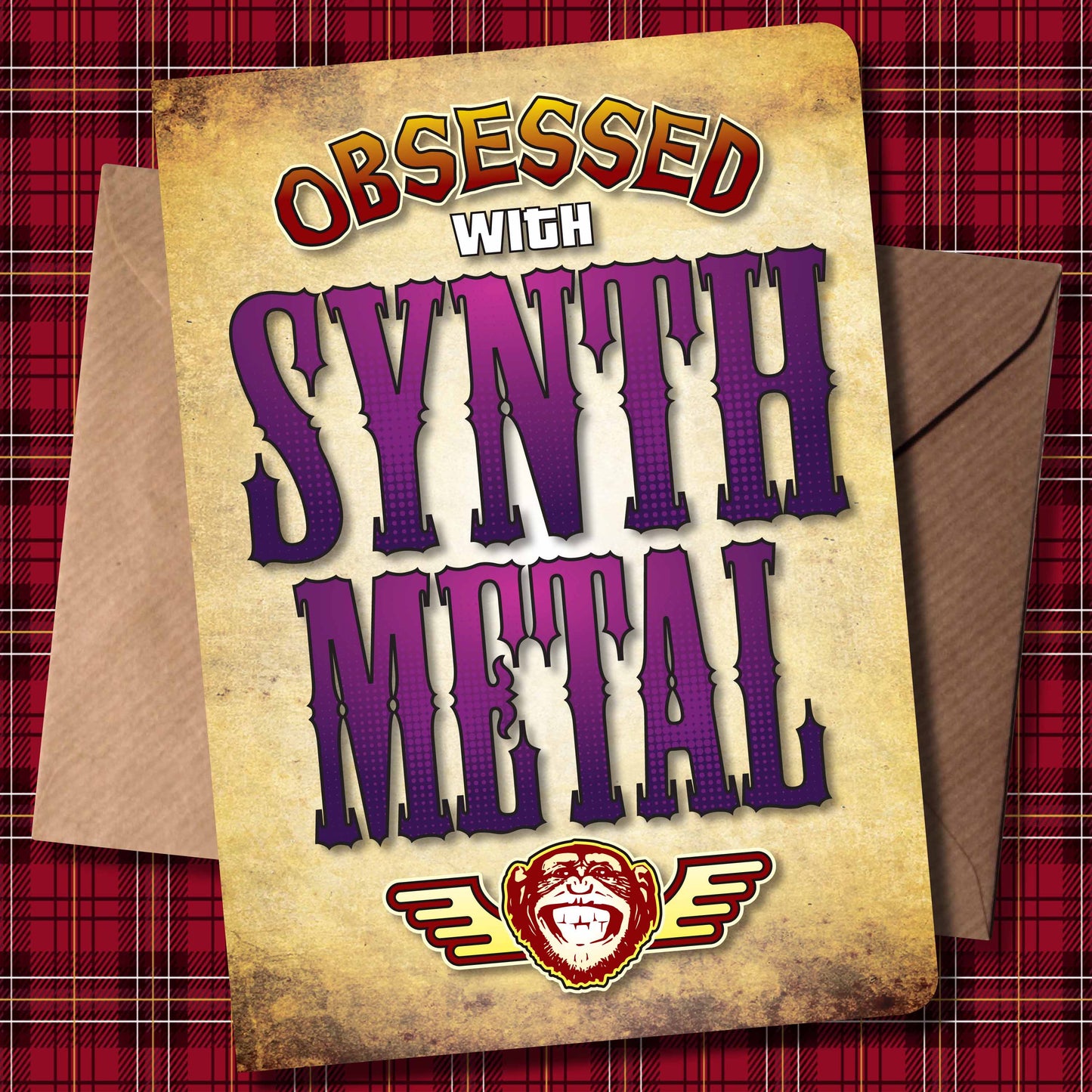 Synth Metal - Obsessed Art Poster + Birthday / Greetings Card