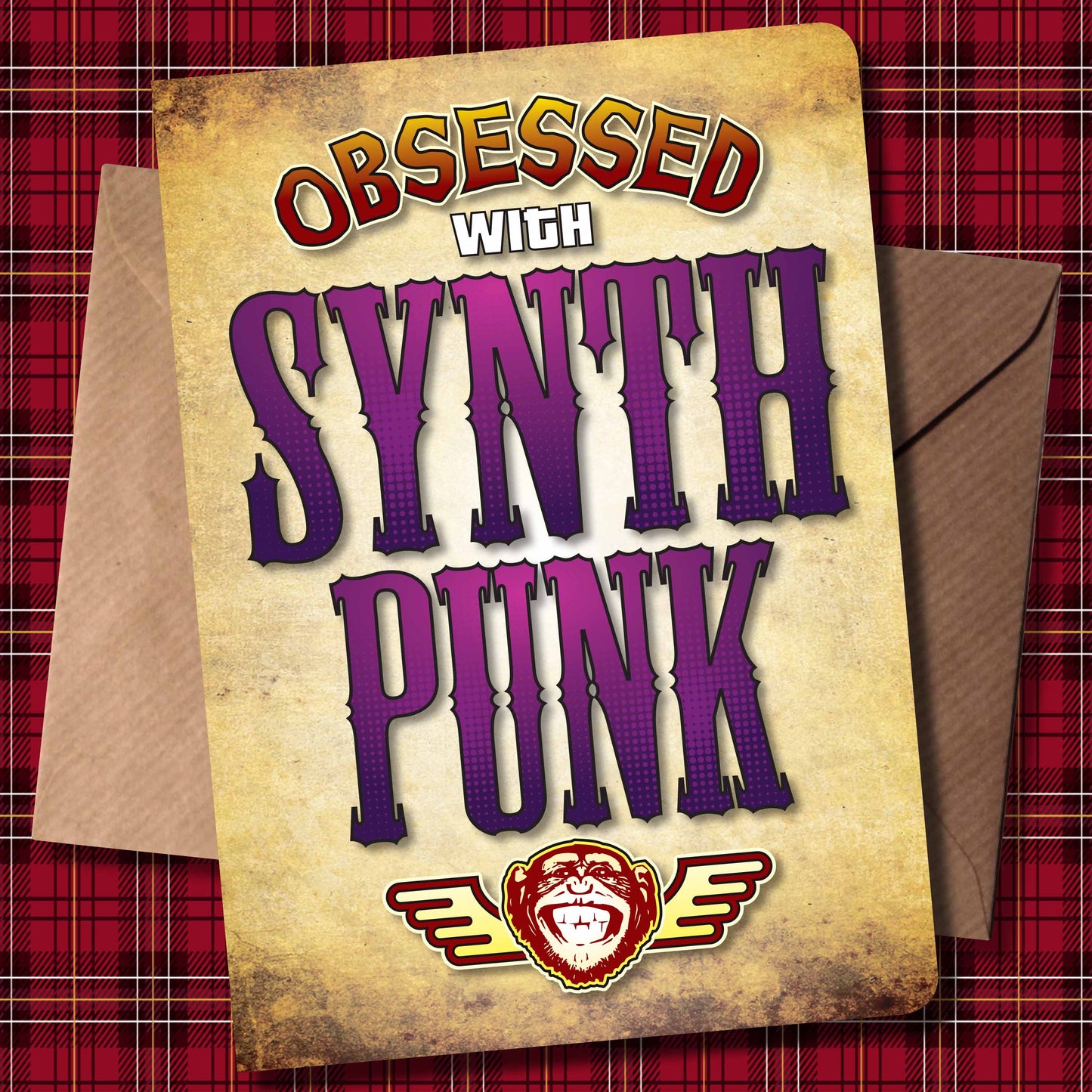 Synth Punk - Obsessed Art Poster + Birthday / Greetings Card