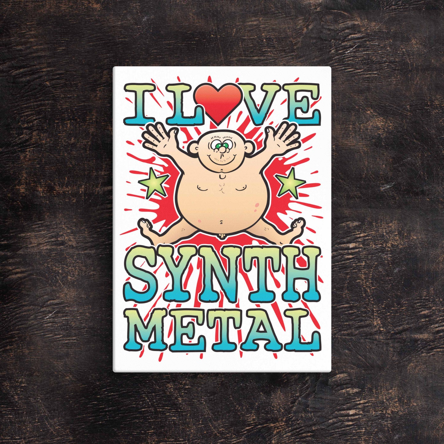 Synth Metal 51x71cm Canvas Print