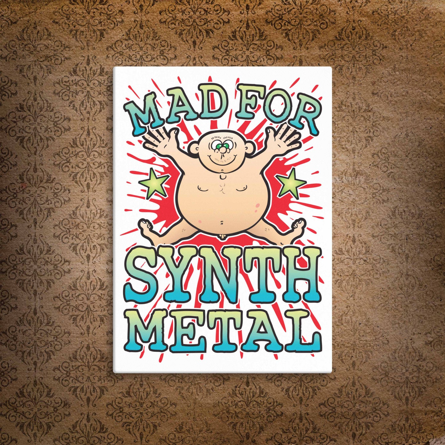 Synth Metal Canvas Print 30x40cm