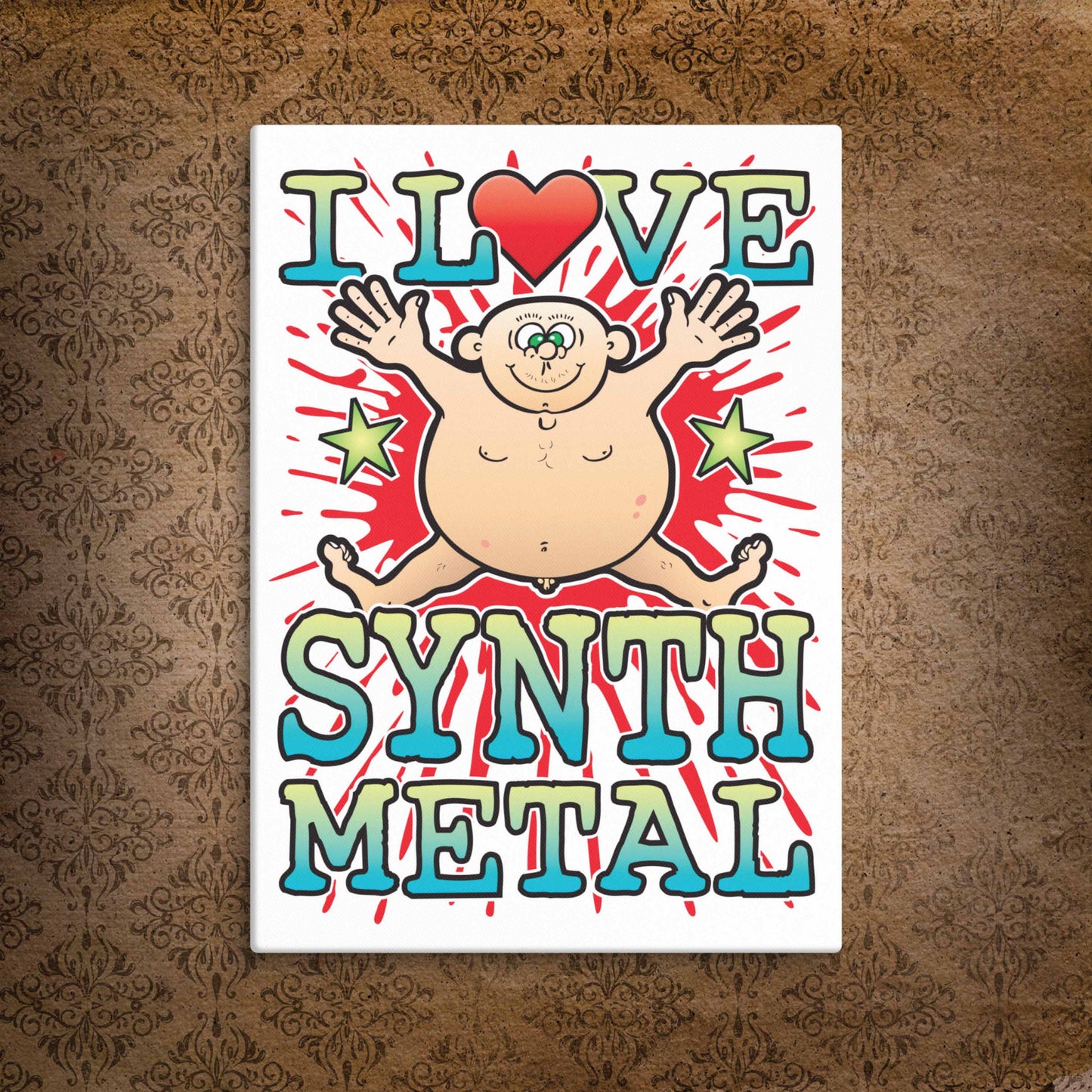Synth Metal Canvas Print 30x40cm