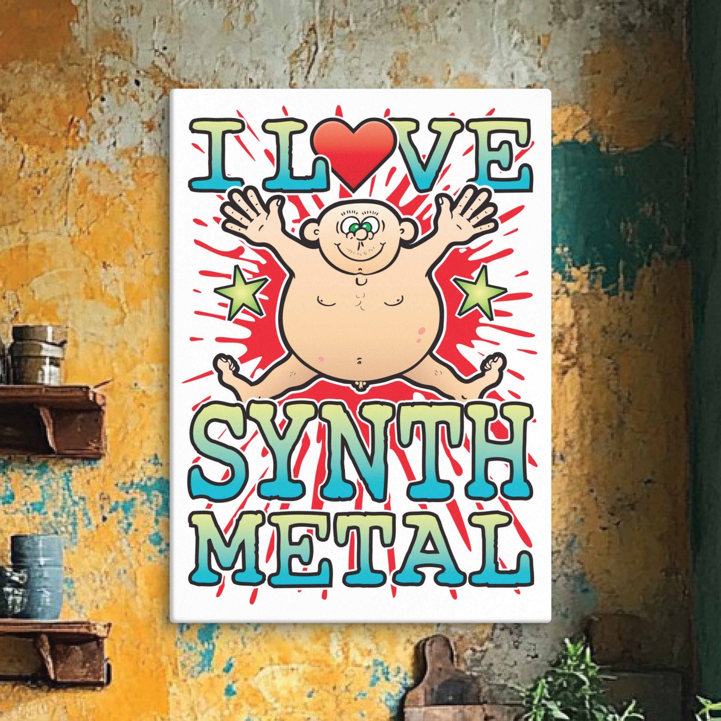 Synth Metal 51x71cm Canvas Print