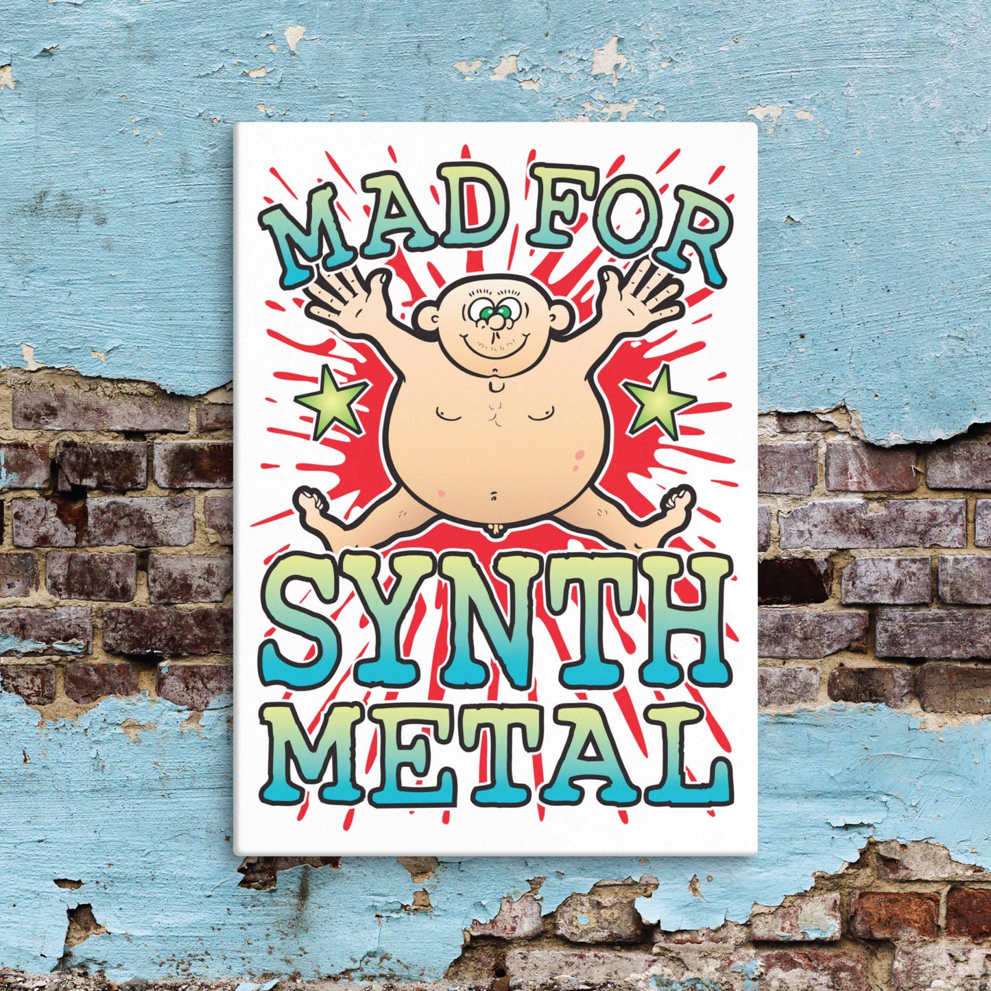 Synth Metal Canvas Print 30x40cm