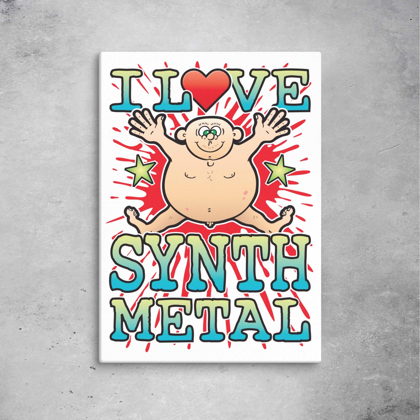 Synth Metal 51x71cm Canvas Print