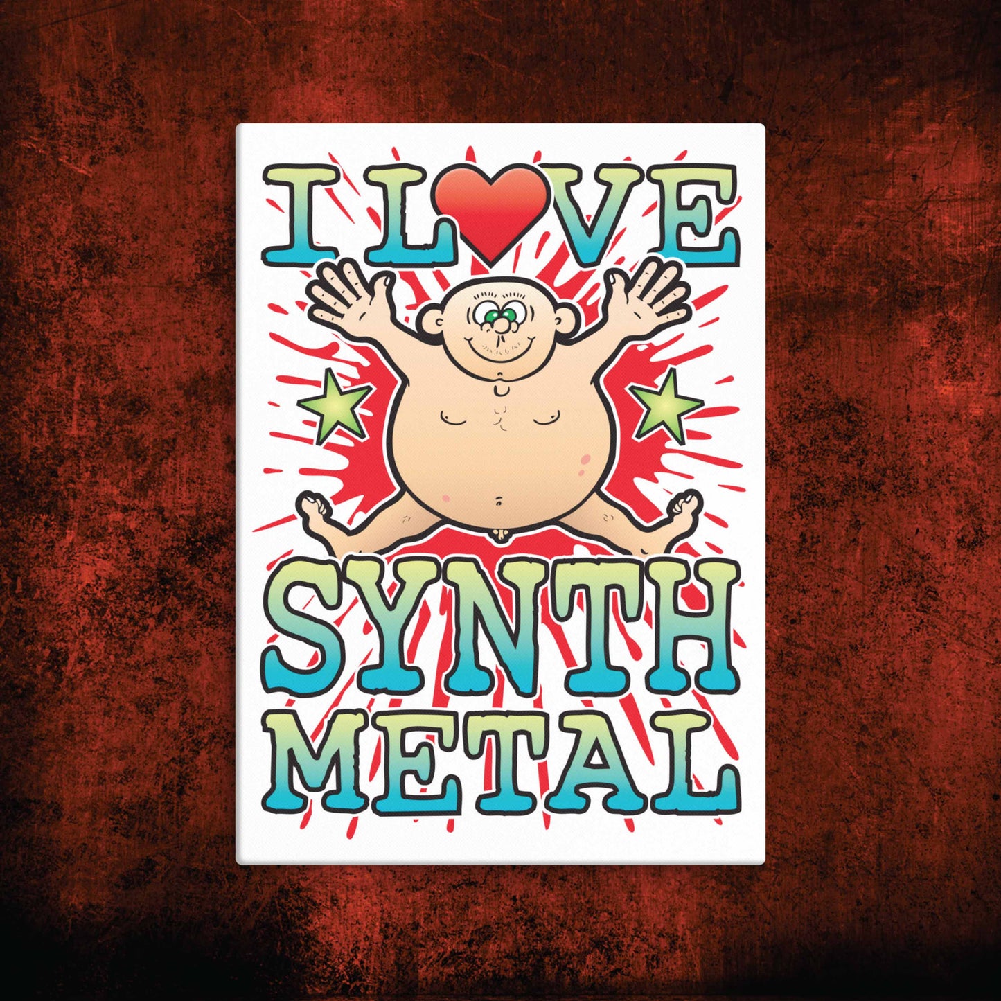 Synth Metal Canvas Print 30x40cm