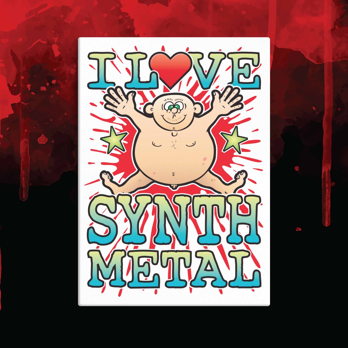 Synth Metal 51x71cm Canvas Print