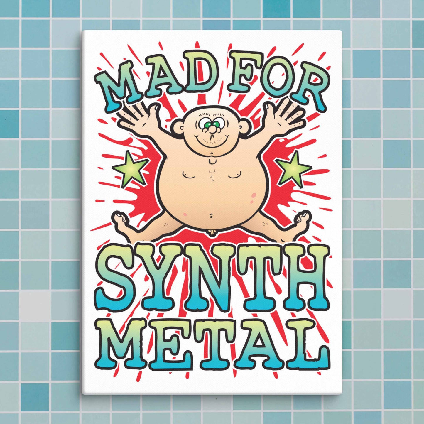 Synth Metal Canvas Print 30x40cm