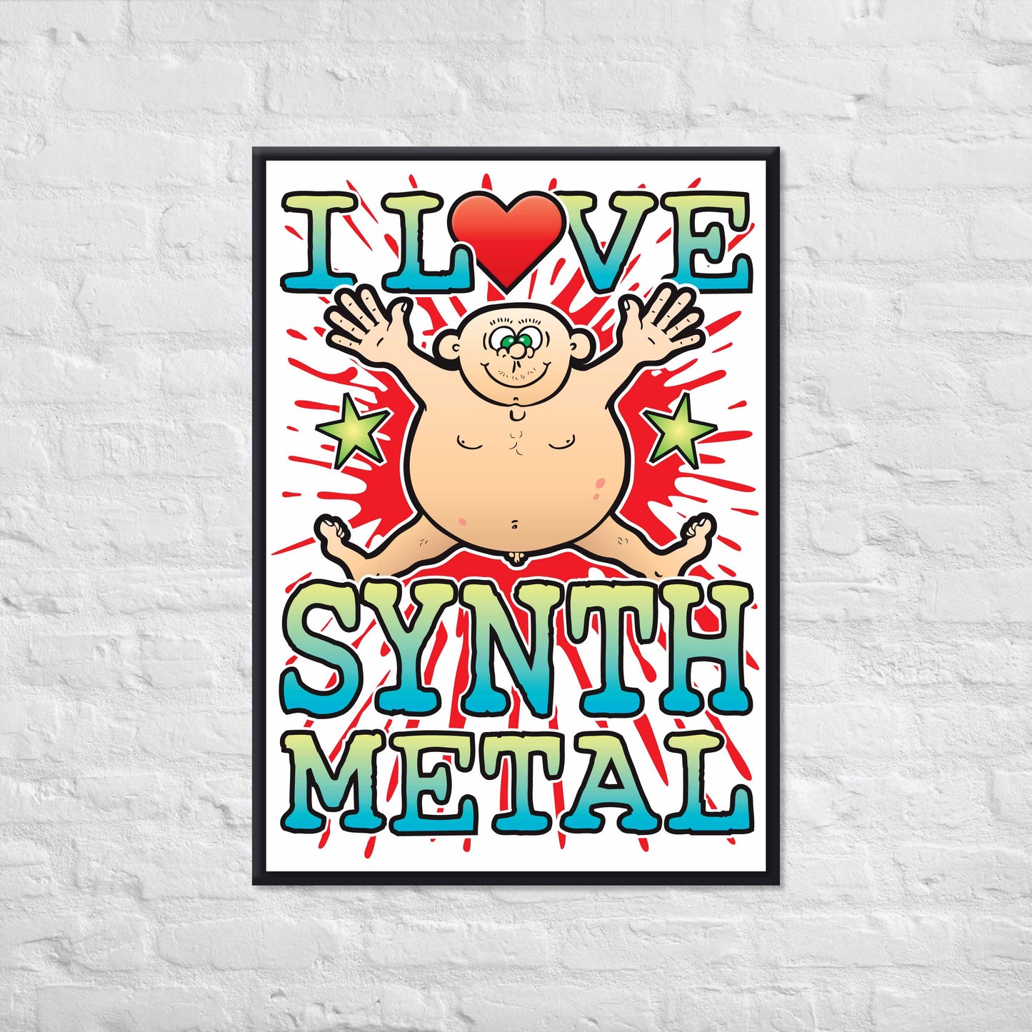 Synth Metal 50x70cm Wall Art / Love Music Poster