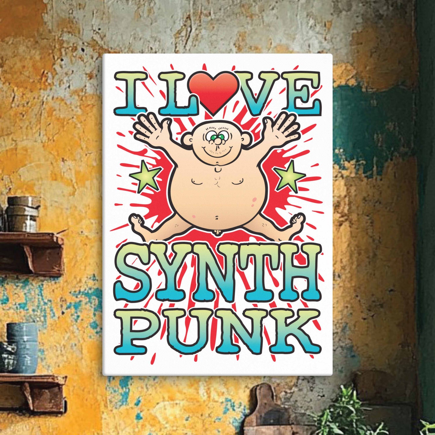 Synth Punk 51x71cm Canvas Print
